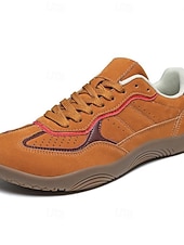 economico Scarpe da uomo-scarpe da ginnastica da uomo in pelle scamosciata verde, scarpe casual leggere e traspiranti con lacci e suola antiscivolo per camminare &amp;abbigliamento quotidiano, ideale per outfit sportivi e per le