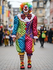 Χαμηλού Κόστους Γυναικεία παπούτσια-Γυναικεία Μαρντί Γκρά Κόκκινα Παπούτσια Πρόσω خلف Παπούτσια Μασκέ για Καρναβαλικό Κόσμο Κλόουν Κοσπλέι  Χάλοουιν