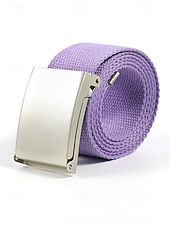 economico Accessori-Cintura da uomo in tela, tessuto multicolore con fibbia argentata elegante, perfetta per il giorno di San Patrizio, il carnevale e l'uso quotidiano, regolabile ed elegante