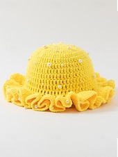 abordables Accesorios-Gorro de punto con trébol y perlas para mujer, varios colores, perfecto para el Día de San Patricio, Carnaval y uso diario.