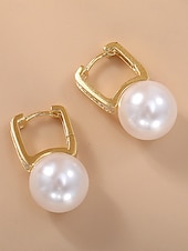 voordelige Huwelijk ACC-dames oorbellen van imitatieparels van legering - elegant ontwerp in meerdere kleuren, perfect voor bruiloften en dagelijks gebruik