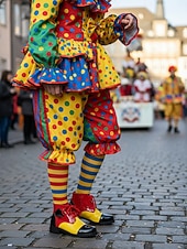 Χαμηλού Κόστους Γυναικεία παπούτσια-Γυναικεία Μαρντί Γκρά Κόκκινα Παπούτσια Πρόσω خلف Παπούτσια Μασκέ για Καρναβαλικό Κόσμο Κλόουν Κοσπλέι  Χάλοουιν