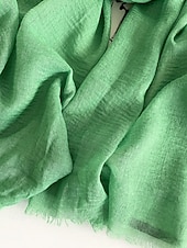 billige Tilbehør-Lett polyesterskjerf for kvinner, flere farger, mykt og tynt, perfekt for St. Patricks dag og hverdagsbruk