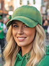 tanie Dzień Świętego Patryka-czapka baseballowa z bawełny z gradientem, unisex, ze zniszczonym wzorem, dostępna w wielu kolorach, idealna na dzień św. Patryka i do noszenia na co dzień