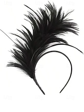 billiga Tillbehör-Kvinnors Mardi Gras fjäderöronband i flera färger livliga och roliga perfekta för karneval och maskeradtorer