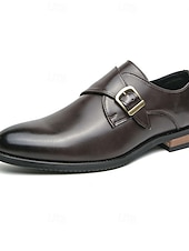  Férfi szerzetespántos elegáns cipő brogue részletekkel, elegáns alkalmi lábbelik esküvőkre, üzleti összejövetelekre, partikra és Szent Patrik-napi öltözékekre