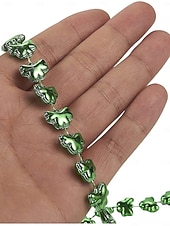  Dámská sada zelených flitrových doplňků ke Dni svatého Patrika – obsahuje čelenku s mašlí, náušnice, kravatu, náramky a další doplňky pro slavnostní oslavy