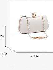 お買い得  結婚 ACC-女性用 クロスボディバッグ クラッチバッグ ウォレット イブニングバッグ 小銭入れ レザー 日常 パーティー 純色 黒い銀 ゴールド / ホワイト アーモンド