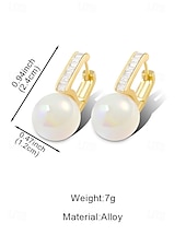 voordelige Huwelijk ACC-dames oorbellen van imitatieparels van legering - elegant ontwerp in meerdere kleuren, perfect voor bruiloften en dagelijks gebruik