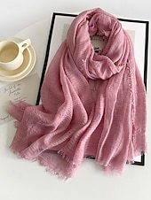 billige Tilbehør-Lett polyesterskjerf for kvinner, flere farger, mykt og tynt, perfekt for St. Patricks dag og hverdagsbruk