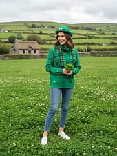 preiswerte St. Patrick&amp;#39;s Day-Grüne Damen-Slipper aus Canvas zum Hineinschlüpfen für den St. Patrick's Day – bequeme, lässige und vielseitige Sneaker für Paraden, Festivals und den Alltag