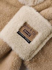 Недорогие Аксессуары-Женский шарф с капюшоном из искусственного меха – 2-в-1 шапка и шарф для ушей в нескольких цветах для карнавала зимнего косплея и костюмированных вечеринок