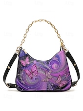 preiswerte Handtaschen und Tragetaschen-Damen-Schultertasche aus Kunstleder mit verstellbarem Riemen, Schmetterlingsmuster, in verschiedenen Farben erhältlich, vielseitige Tragemöglichkeiten für legere und formelle Anlässe.