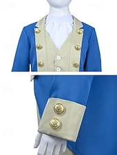  250e jubileum VS Rococo Barok Outfits Lange Mouwen George Washington Alexander Hamilton Koloniaal Kostuum Jongens Carnaval Independence Day 4 juli Kinderen Jas Broeken Kraag