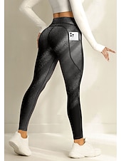 economico Leggings e collant da yoga-Per donna leggings da pilates Pantaloni fitness Leggings da palestra Tasche Bollo Tasche Laterali Protezione Solare Vita Alta Pilates Palestra Allenamento in Palestra Pantaloni Collant Leggings