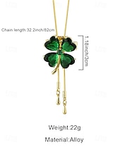 Недорогие День Святого Патрика-Женский кулон в виде зеленого клевера из сплава, трансформируемое ожерелье или брошь, идеально подходит для Дня Святого Патрика и для повседневной носки.