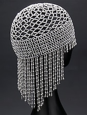 voordelige Accessoires-Dames Mardi Gras Beade Hoofddoek met Plastic Kralen Meerdere Kleuren Elegante Ontwerp Perfect voor Carnaval  Masker Bals