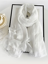 billige Tilbehør-Lett polyesterskjerf for kvinner, flere farger, mykt og tynt, perfekt for St. Patricks dag og hverdagsbruk