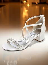 economico Madre della Sposa/Sposo-sandali da donna con tacco a blocco e strass color bordeaux - eleganti scarpe eleganti con cinturino alla caviglia per la mamma della sposa, matrimonio chic in città &amp;eventi serali formali