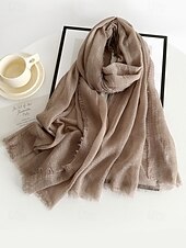 billige Tilbehør-Lett polyesterskjerf for kvinner, flere farger, mykt og tynt, perfekt for St. Patricks dag og hverdagsbruk