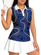 economico Camicia Donna-Per donna A righe Maglietta sportiva Polo da golf Canotta Maglia da tennis Senza Maniche Floreale Bottoni UPF50+ Resistente ai Raggi UV Alta elasticità Traspirante Pallavolo Tennis Golf Colletto