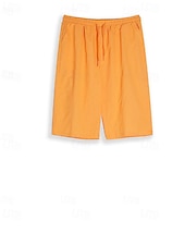 Недорогие Роскошные брюки-Жен. капри шорты Шорты из хлопка и льна Чино Укороченные Отпуск Уличный стиль На каждый день Длина колена Нормальная Полотняное плетение Кулиска Карман Удобный Дышащий Неэластичная