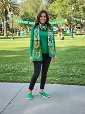 preiswerte St. Patrick&amp;#39;s Day-Grüne Damen-Slipper aus Canvas zum Hineinschlüpfen für den St. Patrick's Day – bequeme, lässige und vielseitige Sneaker für Paraden, Festivals und den Alltag