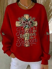 levne Humor a citáty mikiny-Dámské Pullover Mikiny Tisk Grafika Písmeno Na běžné nošení Dlouhý rukáv Tričkový Běžné topy Ležérní ulice Na den Vodní modrá Bílá Světlá růžová Rubínově červená Oranžová Podzim Zima