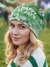economico Accessori-berretto da donna per il giorno di San Patrizio, misto cotone e poliestere, vari modelli con trifogli e grafiche festive, perfetto per le feste e per l'uso quotidiano