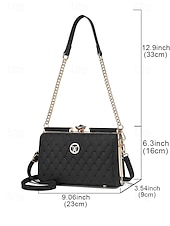 Χαμηλού Κόστους Τσάντες χιαστί-Γυναικεία τσάντα χειρός από λουστρίνι – κομψό καπιτονέ σχέδιο, έτοιμη για γάμο και μετακινήσεις, για πολλαπλές περιστάσεις με χρυσό λουράκι αλυσίδας