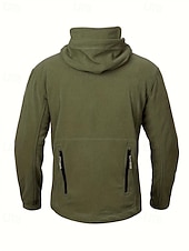 halpa Miesten takit-Miesten Fleecetakki Sotilaallinen takki Taktinen takki Päivittäin Loma Pidä lämpimänä Tasku Fleece Syystalvi Tavallinen Muoti Katutyyli Hupullinen Normaali Musta Khaki Armeijan vihreä Harmaa Jackets