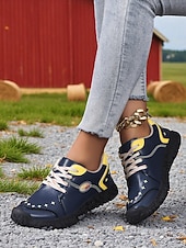 preiswerte Damen-Sneaker-Lässige Damen-Sneaker zum Schnüren – bequeme Schuhe mit strukturierten Ziernähten, ideal für Spaziergänge im Freien, tägliche Besorgungen, Brunch-Verabredungen und Ausflüge aufs Land.