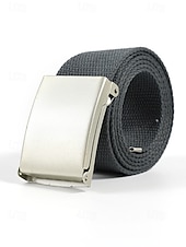 economico Accessori-Cintura da uomo in tela, tessuto multicolore con fibbia argentata elegante, perfetta per il giorno di San Patrizio, il carnevale e l'uso quotidiano, regolabile ed elegante