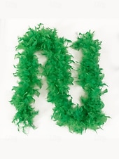  Dámské zelené péřové boa, měkký péřový materiál, ideální na Den svatého Patrika, karneval a slavnostní oslavy