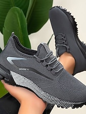 billiga Herrskor-Ljusgröna herrskor i andningsbart mesh, lätta, halkfria terrängsneakers, bekväma träningsskor för promenader, jogging, gym och St. Patrick's Day-kläder