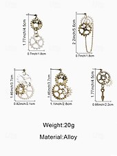 cheap Accessories-Women's Mardi Gras Multi-Style Asymmetrical Steampunk Gear Earrings - Alloy Drop Dangle for Carnival, Cosplay and Masquerade