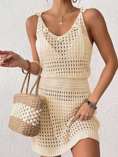 Χαμηλού Κόστους Φορέματα παραλίας-Γυναικεία Μαγιό Που καλύπτει Μαγιό-φόρεμα Μαγιό Με κοψίματα Διακοπές Ρούχα παραλίας Φλοράλ Λαιμόκοψη V Αμάνικο Μαγιό