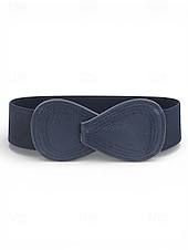 billiga Tillbehör-Elastiskt polyesterbälte för kvinnor, i flera färger, bekvämt och töjbart, perfekt för St. Patricks Day och vardagsbruk