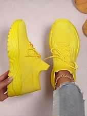 ieftine Pantofi de dama-Teniși verzi Flyknit pentru femei - pantofi casual confortabili cu design șireturi, ideali pentru evenimente de Ziua Sfântului Patrick, plimbări zilnice, comisioane în aer liber și întâlniri casual