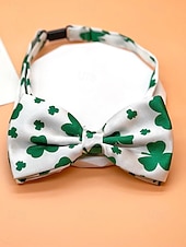 お買い得  アクセサリー-メンズポリエステル蝶ネクタイ、2色のクローバープリントデザイン、聖パトリックの日やカーニバルのお祝いに最適