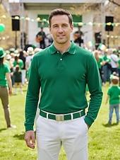 economico Accessori-Cintura da uomo in tela, tessuto multicolore con fibbia argentata elegante, perfetta per il giorno di San Patrizio, il carnevale e l'uso quotidiano, regolabile ed elegante