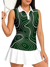 economico Camicia Donna-Per donna A righe Maglietta sportiva Polo da golf Canotta Maglia da tennis Senza Maniche Floreale Bottoni UPF50+ Resistente ai Raggi UV Alta elasticità Traspirante Pallavolo Tennis Golf Colletto