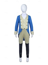  250e jubileum VS Rococo Barok Outfits Lange Mouwen George Washington Alexander Hamilton Koloniaal Kostuum Jongens Carnaval Independence Day 4 juli Kinderen Jas Broeken Kraag