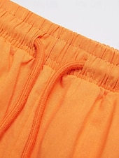 Недорогие Роскошные брюки-Жен. капри шорты Шорты из хлопка и льна Чино Укороченные Отпуск Уличный стиль На каждый день Длина колена Нормальная Полотняное плетение Кулиска Карман Удобный Дышащий Неэластичная