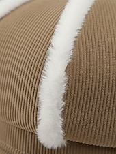 cheap Women's Hats-Women's Thickened Polyester Plaid Hat with Bow Detail, Available in Multiple Colors – Perfect for Fall and Winter Fashion