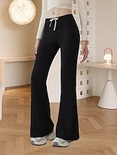 abordables Pantalon évasé pour femme-Femmes Taille EU / US Jambe large Pantalon à pattes d'éléphant Pantalons Pyjamas Confort Décontracté / Sportif Longueur complète Taille haute Taille HautePantsHalloween Noël Saint Valentin Couleur