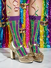 Χαμηλού Κόστους Γυναικεία παπούτσια-Γυναικείες Σατανάδες Χρυσές Γυαλιστερές Mary Jane με Λεπτομέρεια σε Σχέδιο - Λαμπερές Πλατφόρμες Ρετρό Στυλ Γοητείας Ιδανικές για Καρναβάλι και Εορταστικές Γιορτές