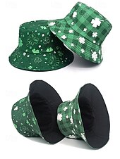 abordables Accesorios-Sombrero de pescador de poliéster para mujer, con trébol y duende del Día de San Patricio, varios patrones, perfecto para el Día de San Patricio y para uso diario.