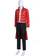 baratos Conjuntos-Fancy Costume Circus Jacket Ringmaster Retro Vintage Victorian Military Style Adults' Men's Christmas Halloween Carnival Party Performance Masquerade Dress Up