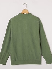 olcso Kordbársony pólók-Férfi Kordbársony Ing Henley ing Pólók Hosszú ujj Tömör szín Sima Divat Dizájn Alkalmi Begombol Henley Szabadtéri Hétköznapi Napi Ősz &amp; tél Minden évszak Retró piros Fekete Fehér Henley póló